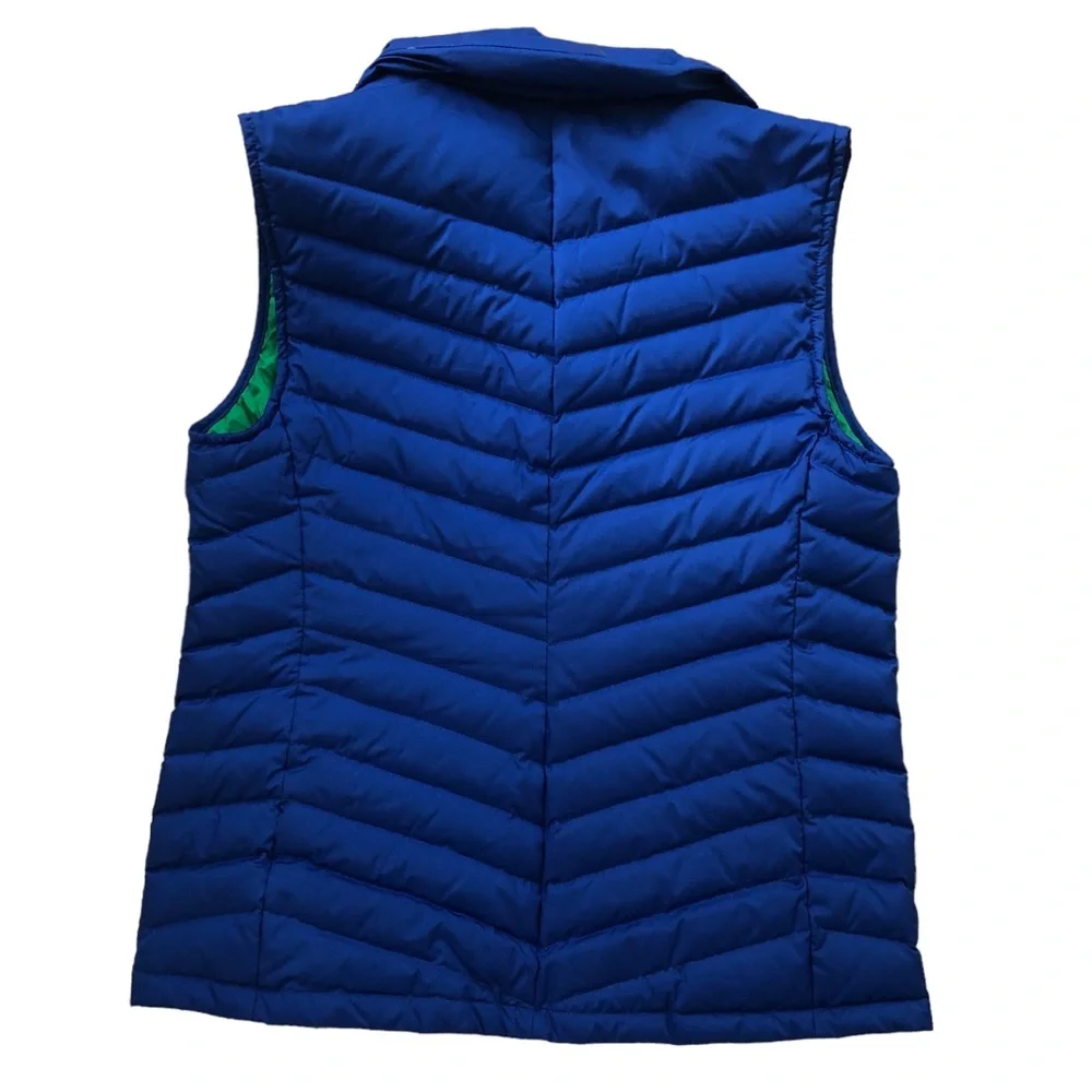 Talbots Puffer Vest Royal Blue Collar Small